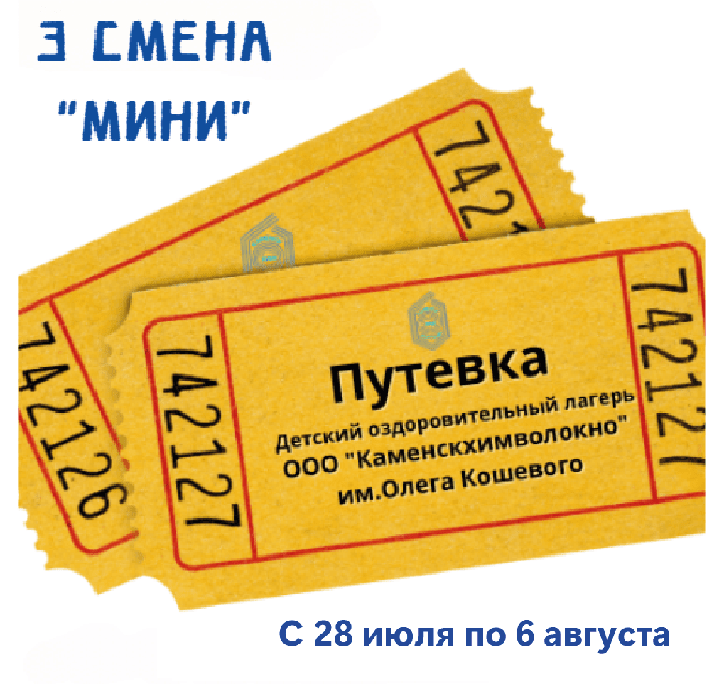 Путевка в детский оздоровительный лагерь 3 смена «Мини»