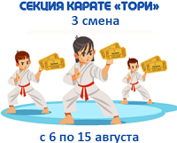 Путевка в детский оздоровительный лагерь 3 смена «Тори»