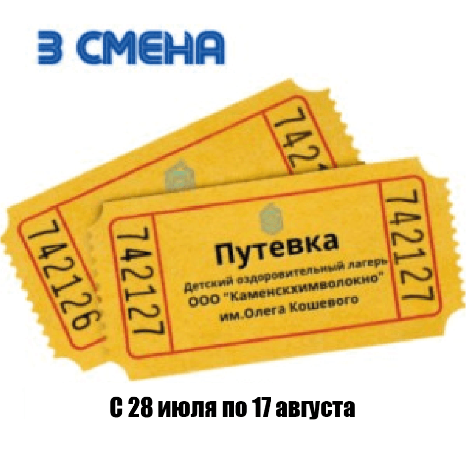 Путевка в детский оздоровительный лагерь 3 смена